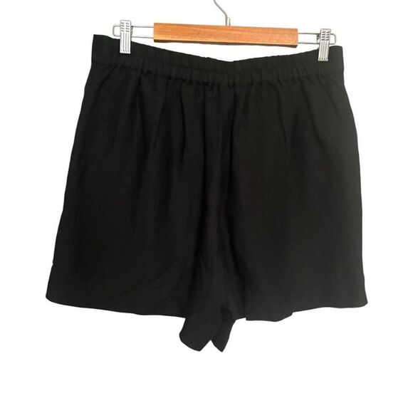 Boston Proper Effortless Pull-On Linen Blend Shorts Black Size Medium Pockets - Picture 5 of 8